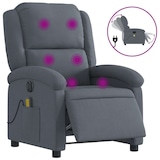 thumbnail of vidaXL Massagesessel Elektrisch Dunkelgrau Samt