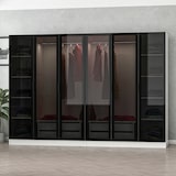 thumbnail of Armario Kale-6664 blanco negro 270x190x52 cm