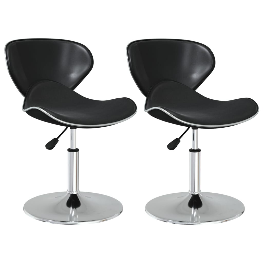 vidaXL Eetkamerstoelen 2 st kunstleer zwart