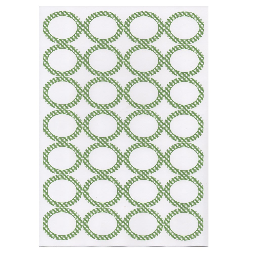 100 Hojas Din A4 28 Etiquetas Ovales  4,5X3,6 Cm Blanco Papel