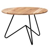 thumbnail of Akazienholz Couchtisch mit Haarnadelgestell, modernes Design, große Ablagefläche. 60x60x39 cm | Kadima Design
