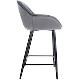 thumbnail of Conjunto de 2 bancos de bar Gibson cinza escuro/veludo