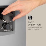 thumbnail of Crete Gas-Feuerstelle 13 kW Flüssiggas Edelstahl Hellgrauer Stein