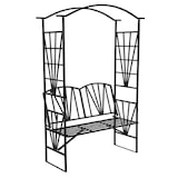 thumbnail of tectake Arche de jardin avec banc intégré - noir - 400769