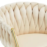 thumbnail of tectake Conjunto de cadeiras ASTANO veludo, design de nó - Conjunto de 4 cor de areia/dourado