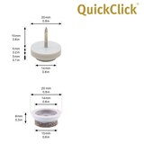 thumbnail of WAGNER QuickClick® Nagelgleiter Wollfilz ULTRASOFT SLIM 80 tlg. - 80x Basis & 80x Gleiter Ø 20 mm, DE Ware - 15419180