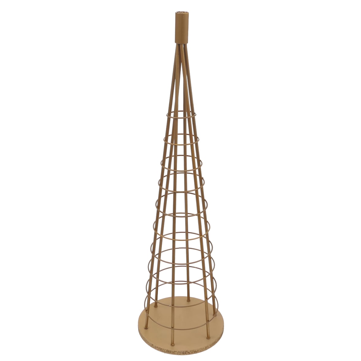 Deko-Baum HWC-O91, Weihnachtsbaum Schmuckbaum Weihnachtsdeko Christbaum zum Beschmücken, Metall 90cm ~ goldfarben