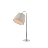 thumbnail of SalesFever Tischleuchte rund | Plissee Latex-Lampenschirm | Gestell Edelstahl | B 32 x T 20 x H 54 cm | weiß