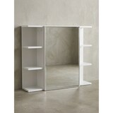 thumbnail of Moderner Hängeschrank mit Spiegel, Weiß, Wasserabweisend - Stauraum für Badezimmerutensilien. 80x20x65 cm | Kadima Design