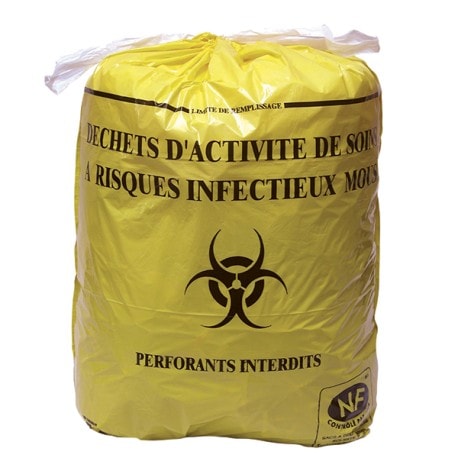 Sac Poubelle DASRI 20L - 19 microns x 500 Sacs - Delaisy Kargo
