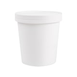 thumbnail of Recipientes Com Tampa 480 Ml 18Pe + 340 + 18 Pe G/M2 Ø9,6/7,5X10 Cm Branco Cartão (250 Unidades)