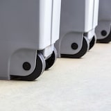 thumbnail of Afvalcontainer verrijdbaar grijs kunststof met klapdeksel groen | 85L | 420x570x760(h)mm