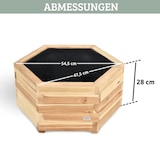 thumbnail of Pflanzkasten Holz 6-eckig MICHA - Inkl. Vlies und Handschuhe | Pflanzkübel Tannenholz Blumenkasten Blumenkübel Blumentopf Terrasse, 54,5cm Breit