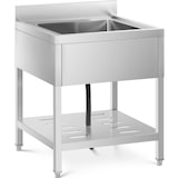 thumbnail of Royal Catering Spültisch - 1 Becken - Edelstahl - 70 x 70 cm