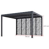 thumbnail of HABRITA pergola bioclimatique 10.80m² gris anthracite per36m30bi