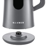 thumbnail of KLAMER Wasserkocher Edelstahl 1,5L 1800W elektrischer Wasserkocher grau mit Temperatureinstellung zwischen 40-100°C, Teekocher BPA-frei
