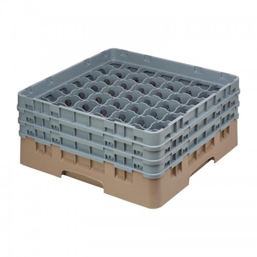 Cambro Gläserspülkorb beige mit 49 Fächern max Glashöhe 17,4cm. Dieser Gläserspülkorb bietet