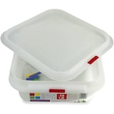 thumbnail of Pack 6 Tupper cuadrado reutilizable con tapa, apto para microondas, lavavajillas y congelador. Medidas: 176x162x65 1,2L