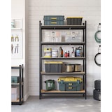 thumbnail of UAC Schwerlastregale 200 x 120 x 60 cm bis 875 kg belastbar, Stecksystem, Lagerregal, Werkstattregal, 5 verstellbare Ablagen, Metallregal, schwarz