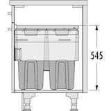 thumbnail of Hailo Wäschesammler 3270831 Laundry Carrier 60 LC Slide SC 80 Liter