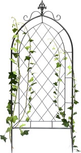 thumbnail of DanDiBo Rankhilfe Metall Rankgitter 120 cm Grau 96193 Kletterhilfe Bodenstecker Blumenhalter Ranksäule