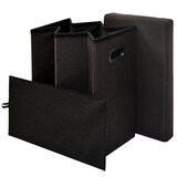 thumbnail of DuneDesign Cesto della Biancheria Sporca Bucato 70L Portabiancheria pieghevole con coperchio pouf per sedersi rettangolare con manici Marrone Scuro