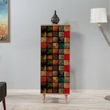 thumbnail of Dmora Scarpiera Dgrandin, Mobile portascarpe, Armadio da ingresso multiuso, Mobiletto per calzature, 50x38h135 cm, Quercia e Multicolore
