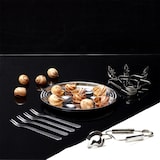 thumbnail of Juego de Escargot de 12 piezas – Incluye Platos de Caracoles de Acero Inoxidable, Tenedores y Pinzas – Plateado