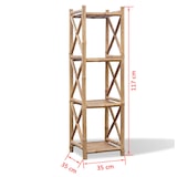 thumbnail of Bambus-Regal mit 4 Böden Quadratisch