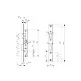 thumbnail of Serrure encastrable pour porte d'entrée axe 16,5 l 28 entr'axe 70