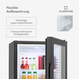 thumbnail of Brooklyn Minibar Mini-Kühlschrank 3 Temperaturen 30L 23 dB Glastür Schwarz