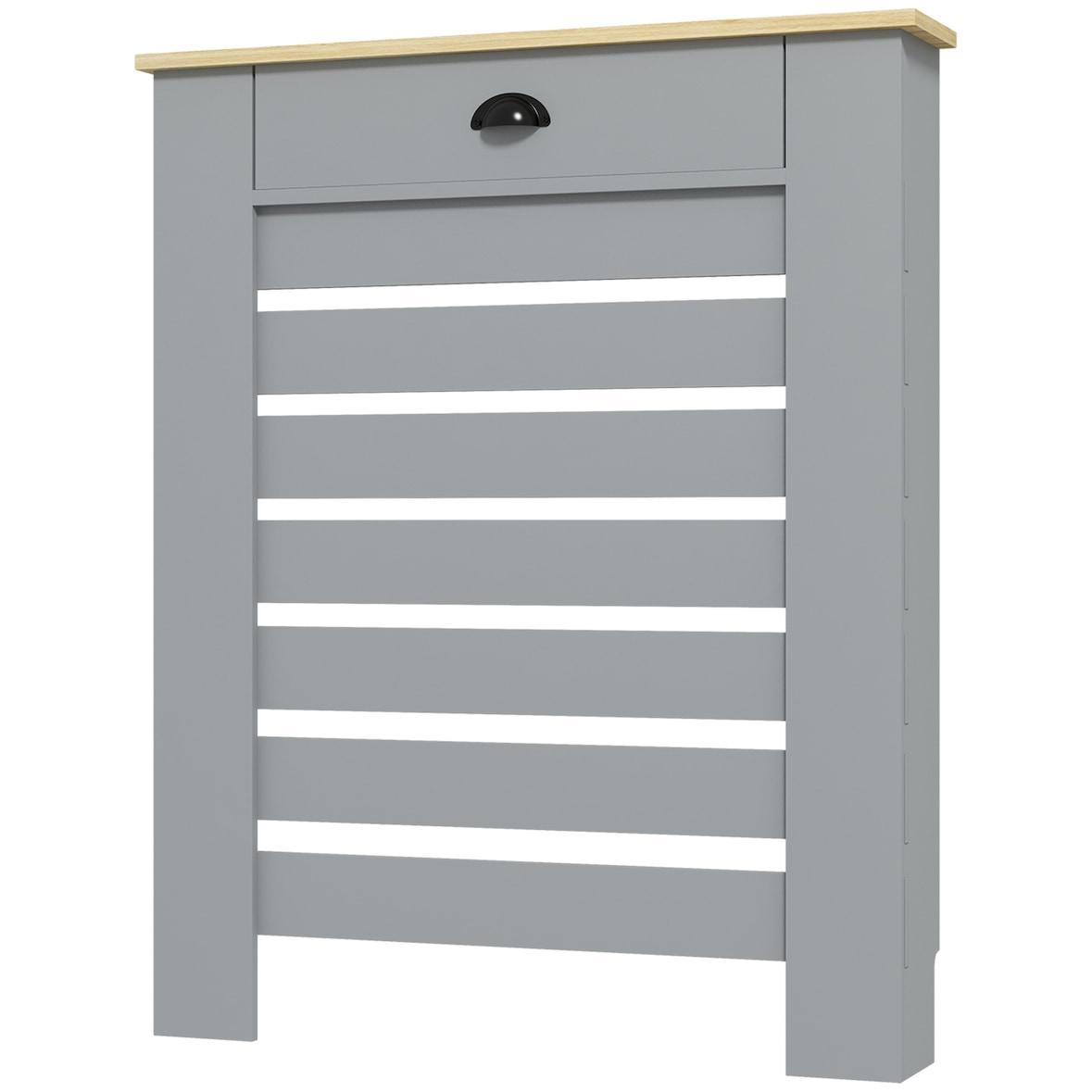 HOMCOM Copritermosifone con Cassetto 78x19x95.5cm Grigio