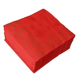 thumbnail of 50 Servietten Weihnachten Airlaid 40cm x 40cm rot mit Schneeflocken-Motiv