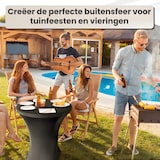 thumbnail of IvoQ Set van 2 Statafels Zwart – Inclusief 2 Zwarte Stretchhoezen – Ø80 cm x 110 cm – Opvouwbaar – Partytafels voor Feest, Tuin & Event