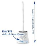 thumbnail of WC-Garnitur - weiß - Stiel mit schwarzem Silikonbürstenkopf - 10 WC-Bürsten