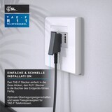thumbnail of CSL - 10m Telefonkabel TAE-F Stecker auf RJ11 Stecker − Int. Norm 6P4C / 4-polig belegt − Flachkabel - TAE-F - schwarz
