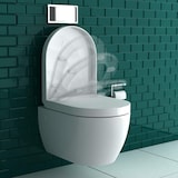 thumbnail of Spülrandloses Hänge-WC & Bidet mit Überlauf & Quick-Release D-Form WC-Sitz mit Absenkautomatik & inkl. Befestigungsmaterial | Komplett-Set |