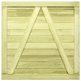 thumbnail of Puerta de valla de madera de pino impregnada 100x100 cm