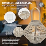 thumbnail of ECD Germany Bambus Laterne, Windlicht H:42 cm Holzfarbe, Gartenlaterne mit Henkel & Glaseinsatz, Bambuslaterne, Kerzenhalter Innen/Außen, Deko Laterne