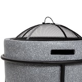 thumbnail of blumfeldt Grail Feuerschale mit Grill MGO & Stahlschale inkl. Funkenschutz Dunkelgrauer Granit