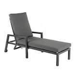 thumbnail of Espreguiçadeira de jardim antracite com almofada grossa