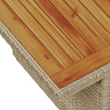 thumbnail of vidaXL 10-teiliges Gartentischset mit Kissen aus beigem Poly-Rattan