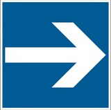thumbnail of Parkplatzschild, Richtungspfeil, Folie/Aluminium - 250x250x0.45 mm Aluminium geprägt