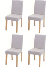 thumbnail of 4er-Set Esszimmerstuhl Stuhl Küchenstuhl klassisch und zeitlos  | HxBxT 90x43x56cm | Sitzhöhe 45cm |  Textil  |  helle Beine |  Creme-Beige