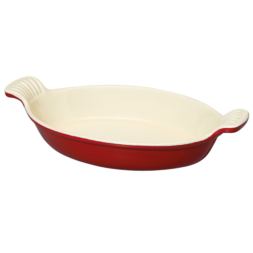 Matfer Plat fonte émaillée ovale rouge 25 cm Matfer - 071085