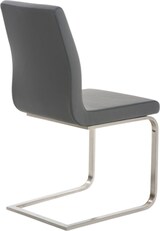 thumbnail of Décoshop26 - Set aus 2 Esszimmer-/Küchen-/Wartezimmerstühlen aus grauem PVC mit Kufengestell aus Edelstahl 10_0001597