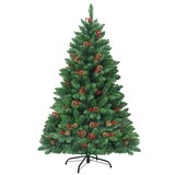 thumbnail of Albero di Natale artificiale Costway 135 cm con luci LED bianche calde, supporto in metallo, aghi in PVC