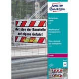 thumbnail of AVERY® Zweckform Wetterfeste Folie 3487, DIN A4, einseitig beschichtet