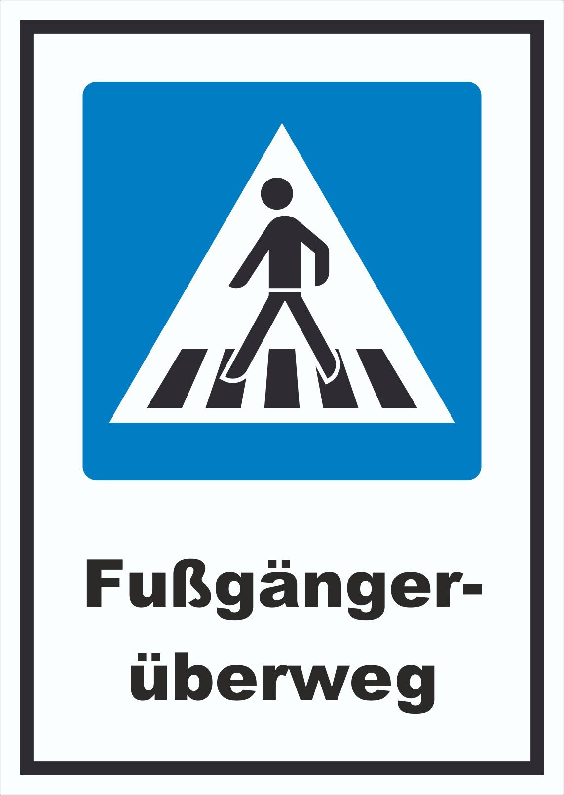 Fußgängerüberweg Schild A3 (297x420mm)