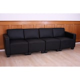 thumbnail of Modular 4-Sitzer Sofa Couch Lyon, Kunstleder ~ schwarz